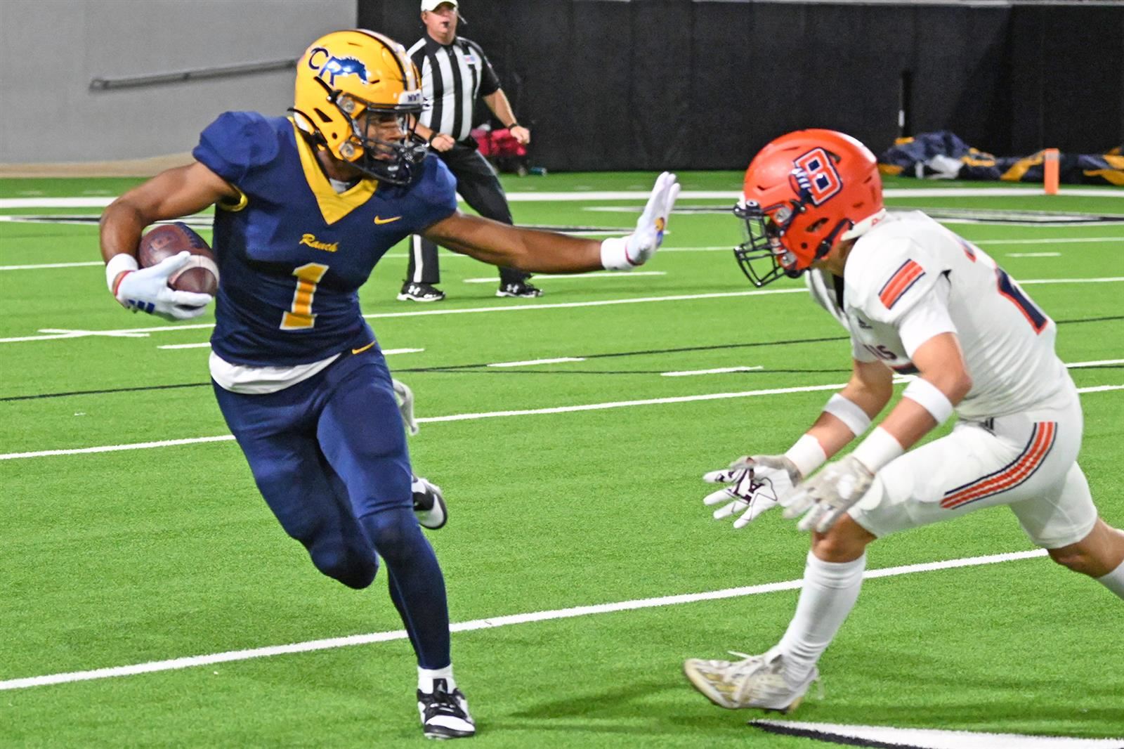 Cypress Ranch High School senior Tracy James was named to the All-District 16-6A football team.